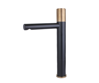 Смеситель высокий AVANTGARDE черный/ розовое золото (2030MH)
