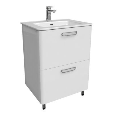 Тумба напольная с умывальником, белая, 60 см, Brick, IDDIS (BRI60WFi95K)