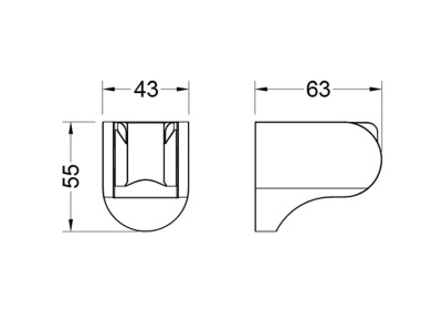 Держатель ручного душа AQUATEK, матовый черный (AQ2405MB)