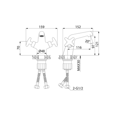 Смеситель для умывальника, Acros, IDDIS (ACRSB00i01)