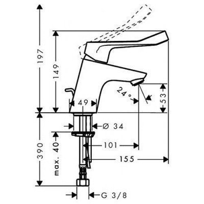 Смеситель для раковины Hansgrohe - Focus (31910000)