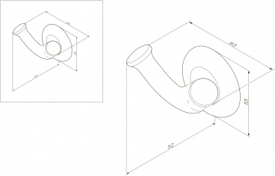 Двойной крючок для полотенец AM.PM Like (A8035600)