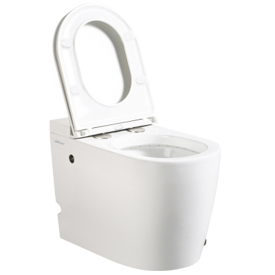 Унитаз ABBER Bequem приставной белый с импульсным смывом (AC1114P)