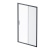 AM.PM Gem Solo Дверь душевая 120х195, стекло матовое, профиль черный матовый (W90G-120-1-195BM)