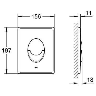 Смывная клавиша Grohe - Skate Air (38505SH0)
