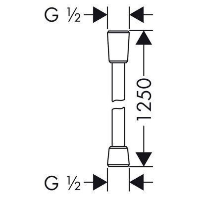 Шланг для душа Hansgrohe - Comfortflex (28167000)