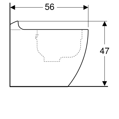 Унитаз напольный приставной безободковый Geberit Citterio (500.512.01.1)