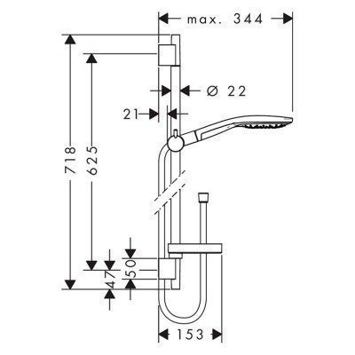 Душевой гарнитур Hansgrohe - Raindance Select S (27802000)
