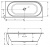 Ванна акриловая RIHO DESIRE CORNER LINKS VELVET - Белый MATT RIHO FALL (заполнение через перелив) - Хром SPARKLE SYSTEM 184x84x60 (BD06C15S1WI1144)