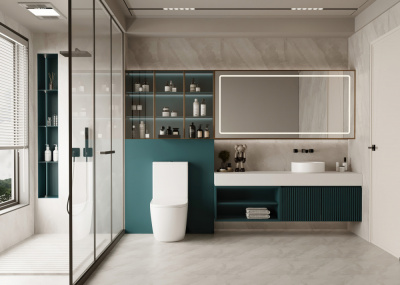 Унитаз ABBER Bequem компакт белый, безободковый (AC1110)