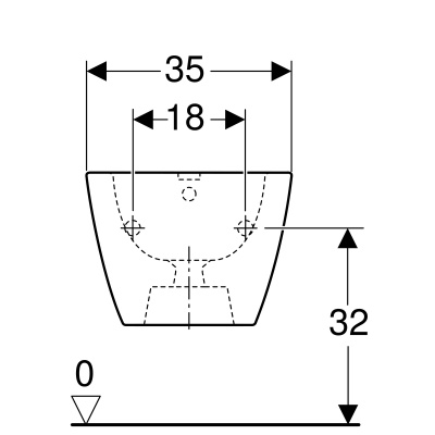 Биде подвесное Geberit 
Smyle Square
 (500.209.01.1)