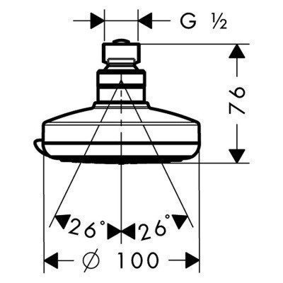 Верхний душ Hansgrohe - Croma 100 (27441000)