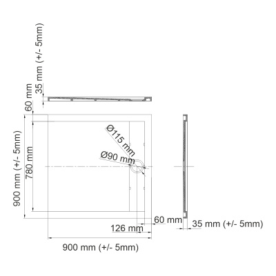 Душевой поддон WasserKRAFT Wiese (84T03)