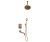 Комплект для душа Bronze de Luxe встраиваемый с изливом лейка с потолка (душ ЦВЕТОК) WINDSOR (10137/1F)