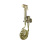 Комплект гигиенического душа Bronze de Luxe с вентилем (на одну воду) пружинным шлангом ABS (10235/1)