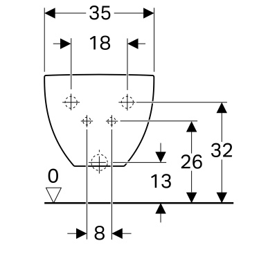 Биде подвесное Geberit 
Acanto
 (500.601.01.2)