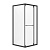 Душ. ограждение NG-6833-34BLACK (90*90*195) квадрат, раздвижная, черный матовый, стекло прозрач,1 место (NG-6833-34BLACK)