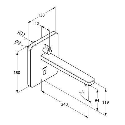 Смеситель для раковины  Kludi  -  ZENTA (3840005)