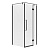 Душ. ограждение NG-6832-34BLACK (100*100*195) квадрат, распашная, черный матовый, стекло прозрач,1 место (NG-6832-34BLACK)