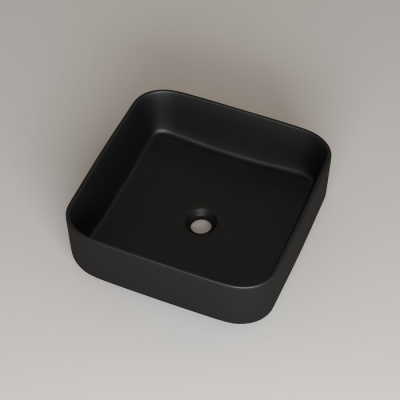 Черный матовый умывальник накладной, Bridge, IDDIS (BRIBM04i27)