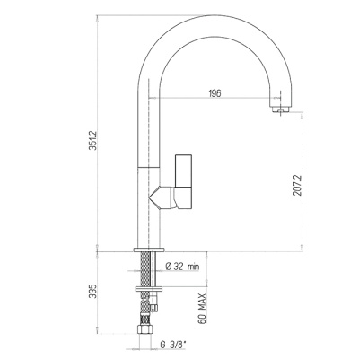 Смеситель для кухни Paini Cox (78CR572PSALMKM)
