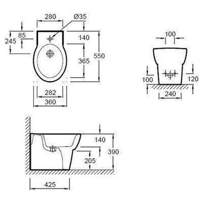Биде напольное Jacob Delafon - Ove (E1705-00) Биде напольное Jacob Delafon - Ove (E1705-00)