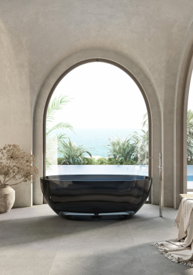 Прозрачная ванна ABBER Kristall (AT9701Onyx)