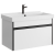Подвесная тумба Aqwella Urban 80 см с одним ящиком в белом цвете, с умывальником (URB0108W)