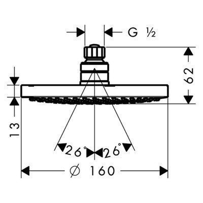 Верхний душ Hansgrohe - Croma (27450000)