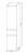 Колонна Jacob Delafon MADELEINE, 35 см, шарниры слева, Серый матовый лак (EB2069G-J54)