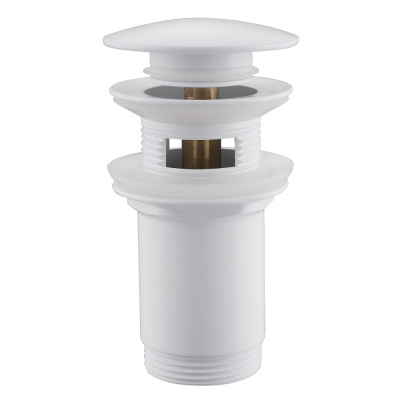 Донный клапан ABBER с переливом, белый (AF0010W)