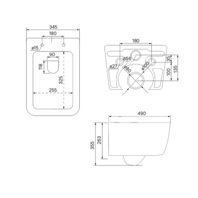 Унитаз подвесной безободковый, Bridge, IDDIS (BRIRDSEi25)