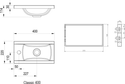 Консоли для умывальника Ravak Classic 400 (B14000100P)