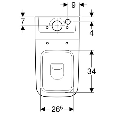 Чаша напольного унитаза Geberit iCon Square (200920000)