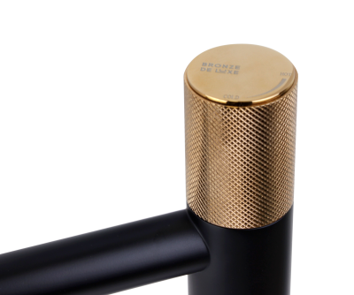 Смеситель низкий AVANTGARDE черный/ розовое золото (2010MH)