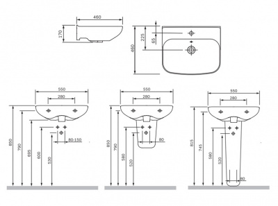Раковина 55см AM.PM Like (C804221WH)