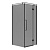 Душ. ограждение NG-2831-34BLACK (90*90*195) квадрат, распашная, черный матовый, стекло тонирован,1 место (NG-2831-34BLACK)