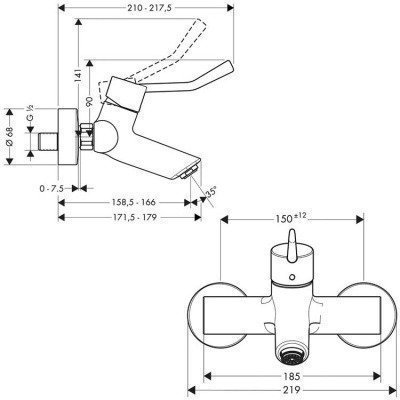 Смеситель для раковины  Hansgrohe - Talis (32037000)