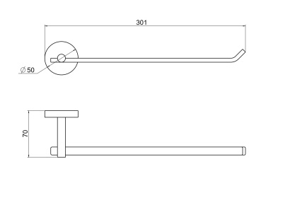 Полотенцедержатель AQUATEK БЕТТА (AQ4619CR)