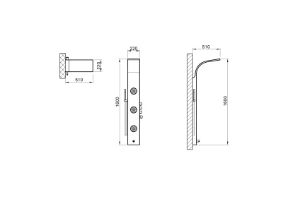 Душевая панель System-06 Vitra (A45808)