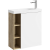 Подвесная тумба Aqwella Alba 60 см правая с одной дверью и открытыми полочками, цвет: корпус - дуб давос, фасад - белый матовый (ALB0106RDD+ALB0706WM)