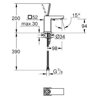 Смеситель для раковины Grohe - Eurocube Joy (23656000)