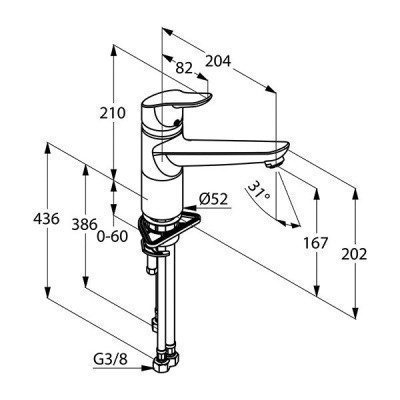 Смеситель для кухни  Kludi  -  OBJEKTA (325750575)