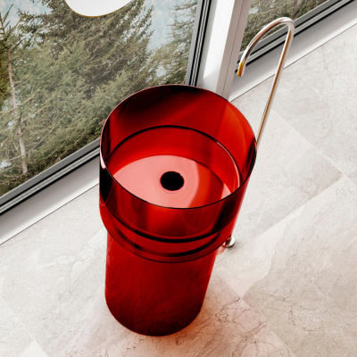 Раковина отдельностоящая прозрачная ABBER Kristall (AT2701Rubin)