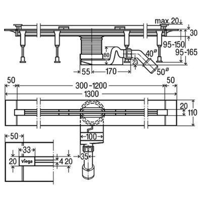 Душевой лоток Viega - Advantix Vario Set (704353)