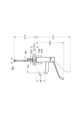 Смеситель Vitra Minimax S для раковины (для людей с ограниченными физическими возможностями), цвет хром (A42312WSA)