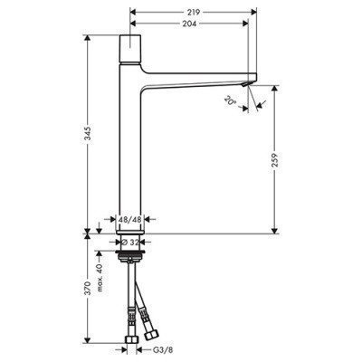 Смеситель для раковины Hansgrohe - Metropol (32572000)