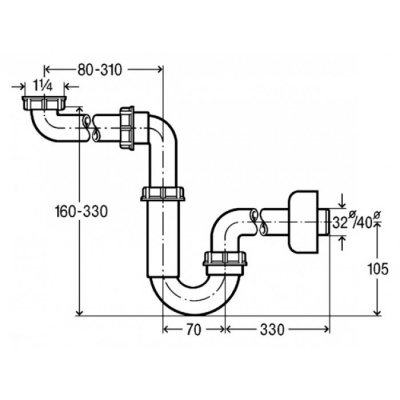 Сифон для раковины - Viega (606220)