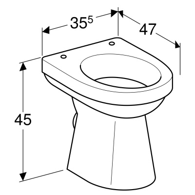 Унитаз напольный Geberit Renova Comfort (218510000)
