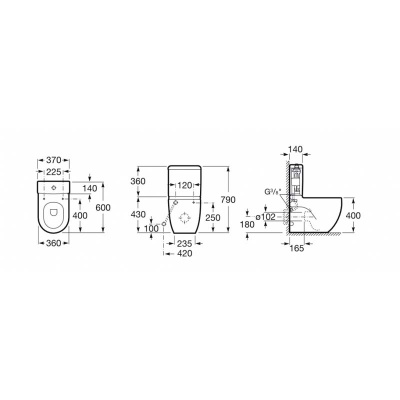 Бачок для унитаза Roca - Meridian New (341242000)